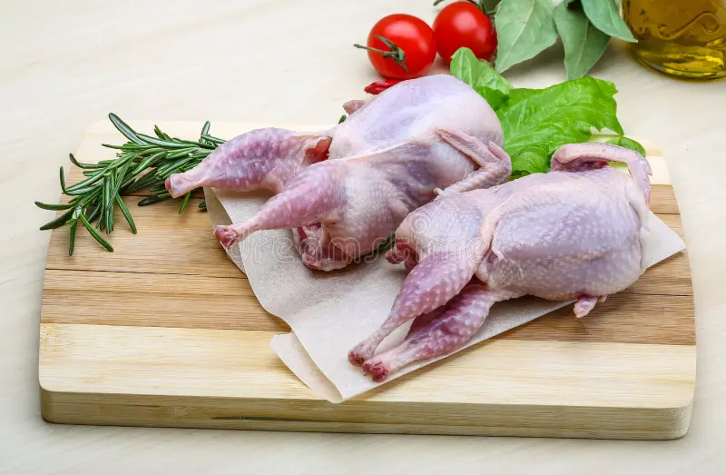 Raw Quail Ready Cooking Herbs 51553651